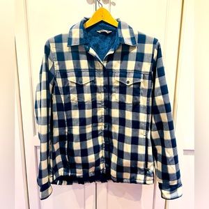 Mountain Khaki flannel shirt lined with faux fir, size medium